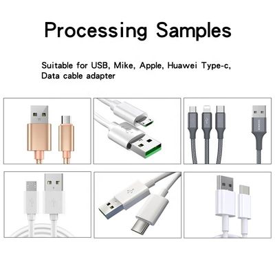 Máquina de proceso de línea de pegamento de cable de datos USB fácil de operar Dispensador de limpieza semiautomático