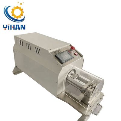 Método de descamación del cable coaxial giratorio semiautomático