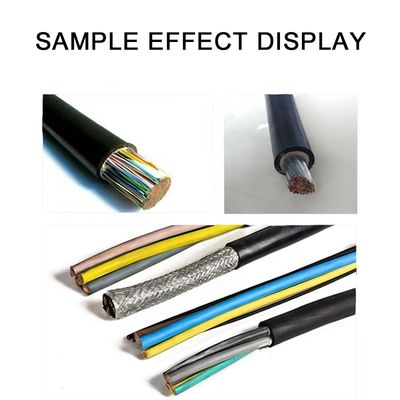 Método de descamación del cable coaxial giratorio semiautomático