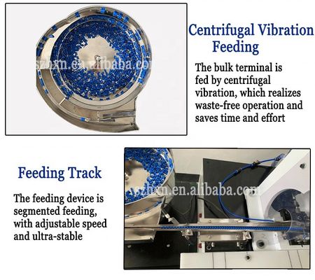 Máquina de trituración de cordones de alimentación de placas vibratorias automáticas de 30 mm